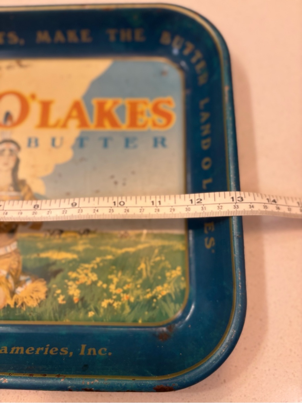 Land O'Lakes Vintage-Decorative Tray - Sweet Cream Butter Artwork - Picture 2 of 7